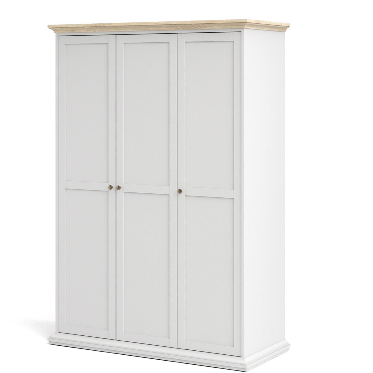Jonas & James Belleville Wardrobe - White/Oak / 3 Door Wardrobe – image 3