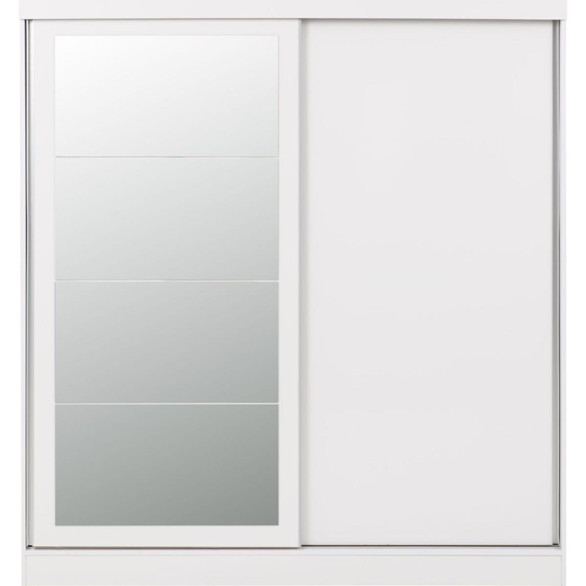 Nevada 2 Door Sliding Wardrobe  - White Gloss – image 2