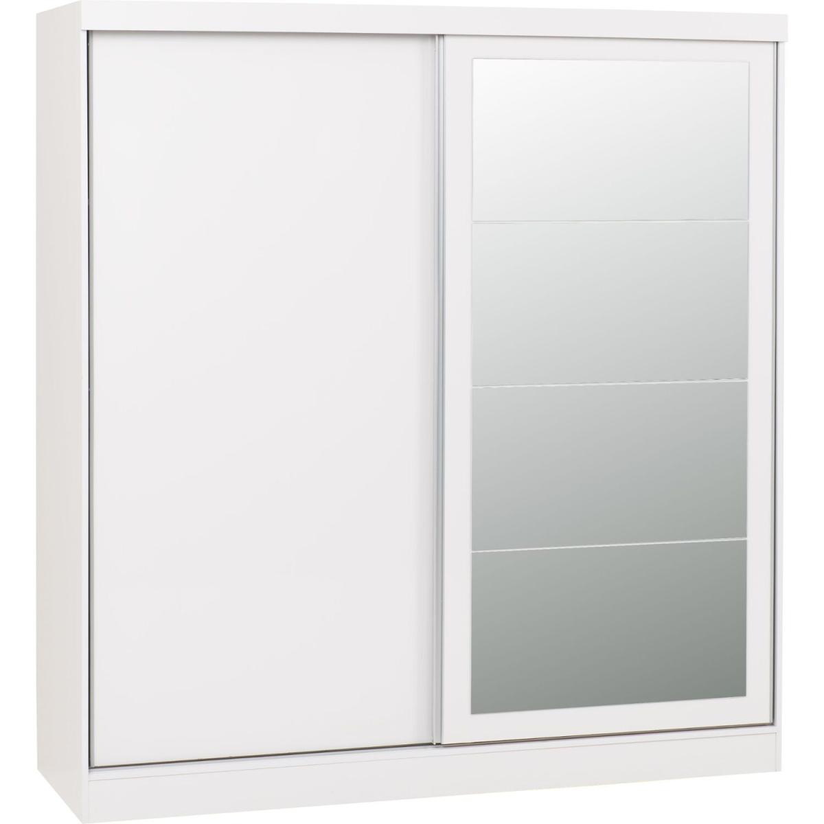 Nevada 2 Door Sliding Wardrobe  - White Gloss – image 4