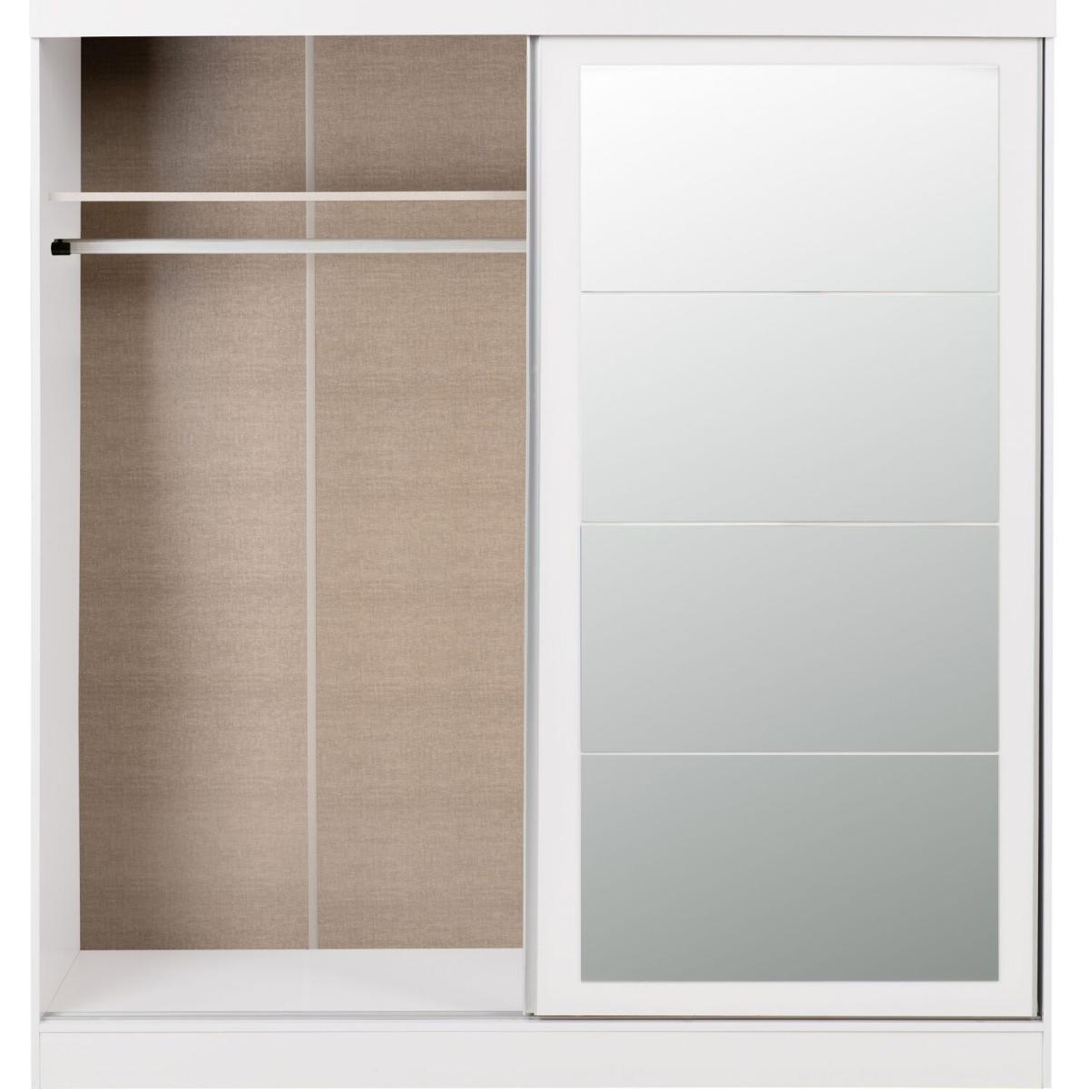 Nevada 2 Door Sliding Wardrobe  - White Gloss – image 5