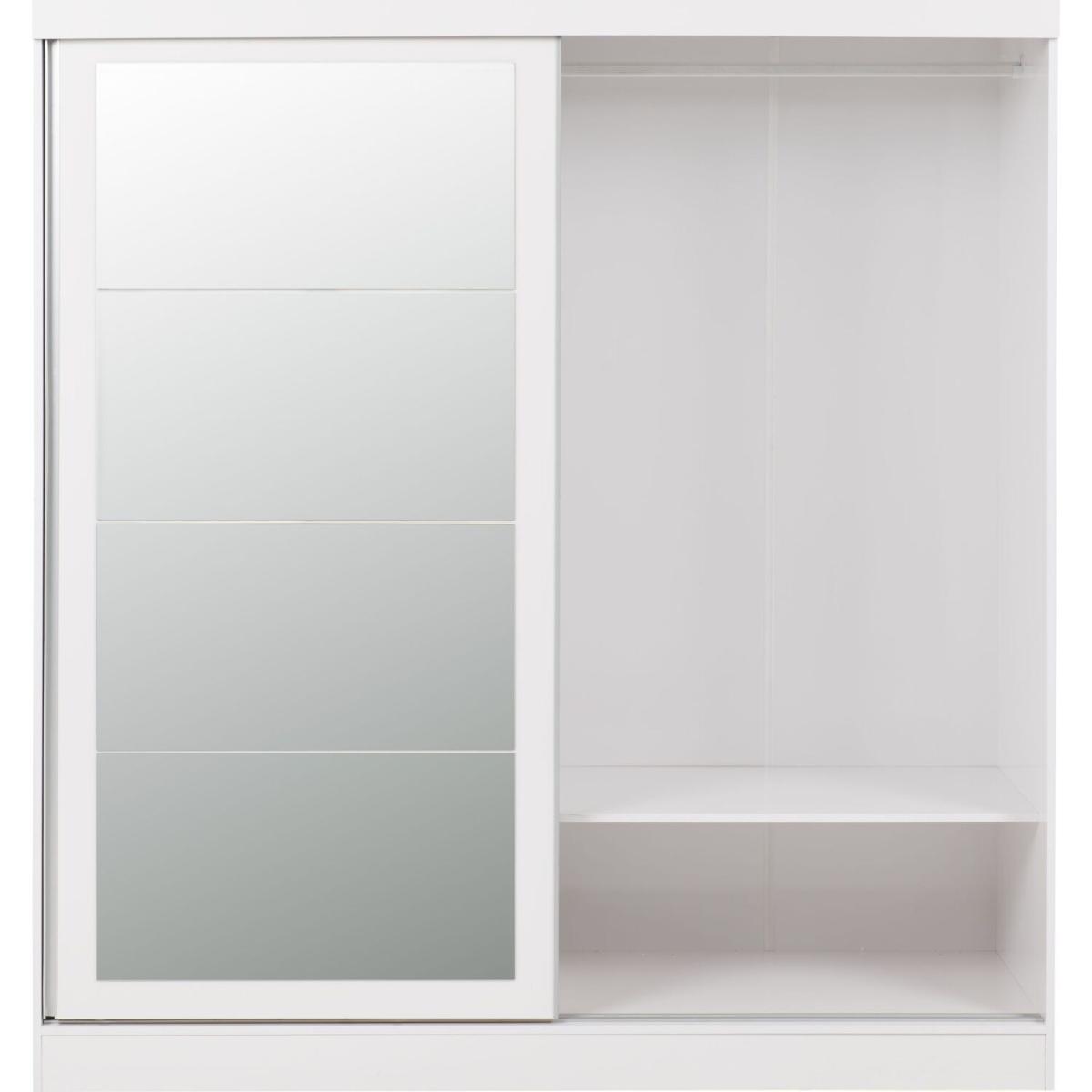 Nevada 2 Door Sliding Wardrobe  - White Gloss – image 8