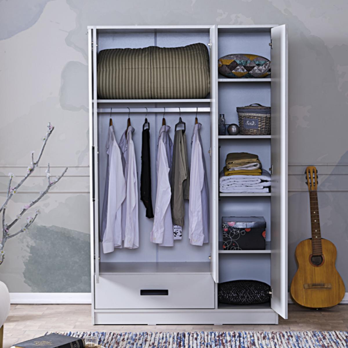 Buse Three Door Wardrobe - White – image 2