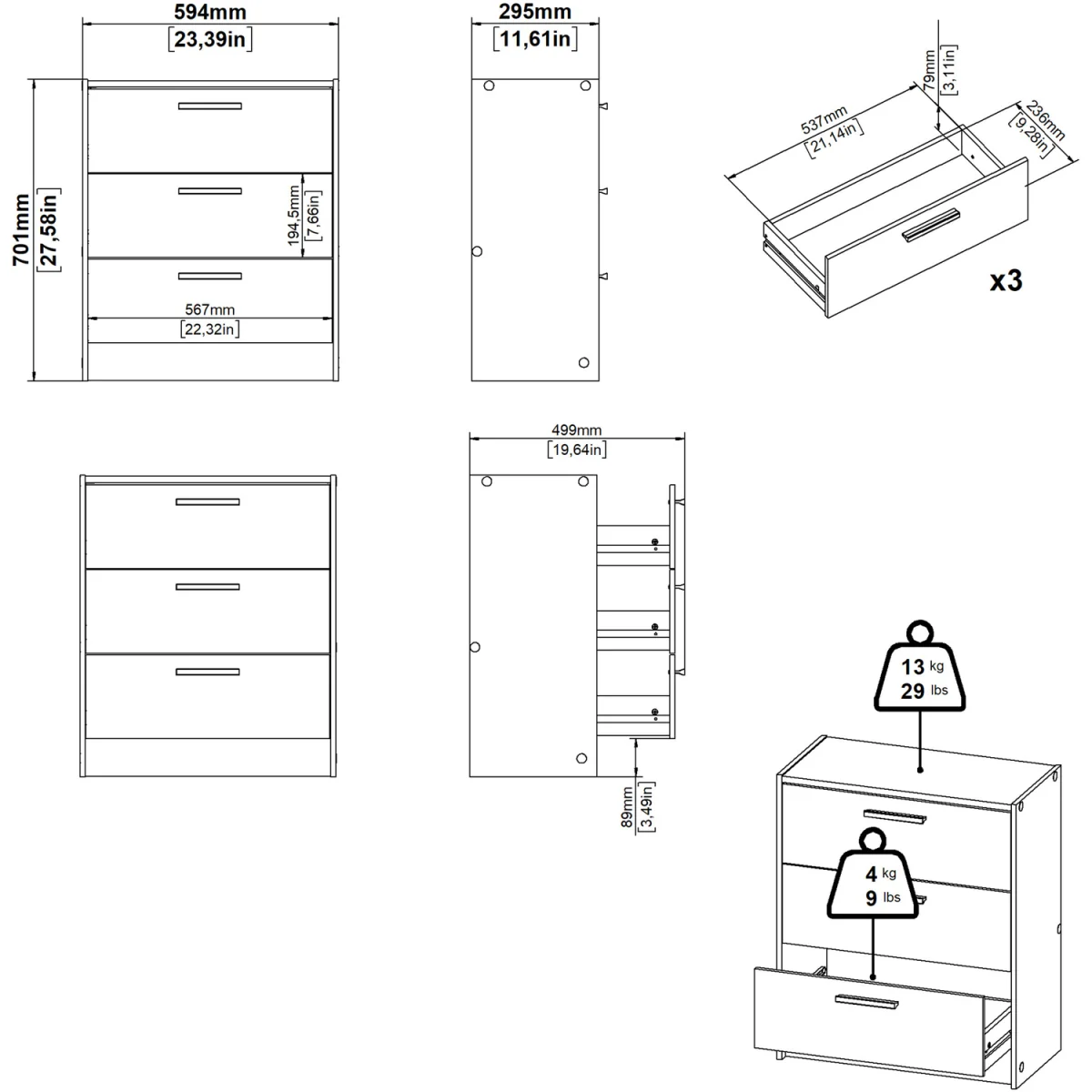 Escape Wardrobe, Chest and Nightstand in Jackson Hickory - Jackson Hickory – image 10
