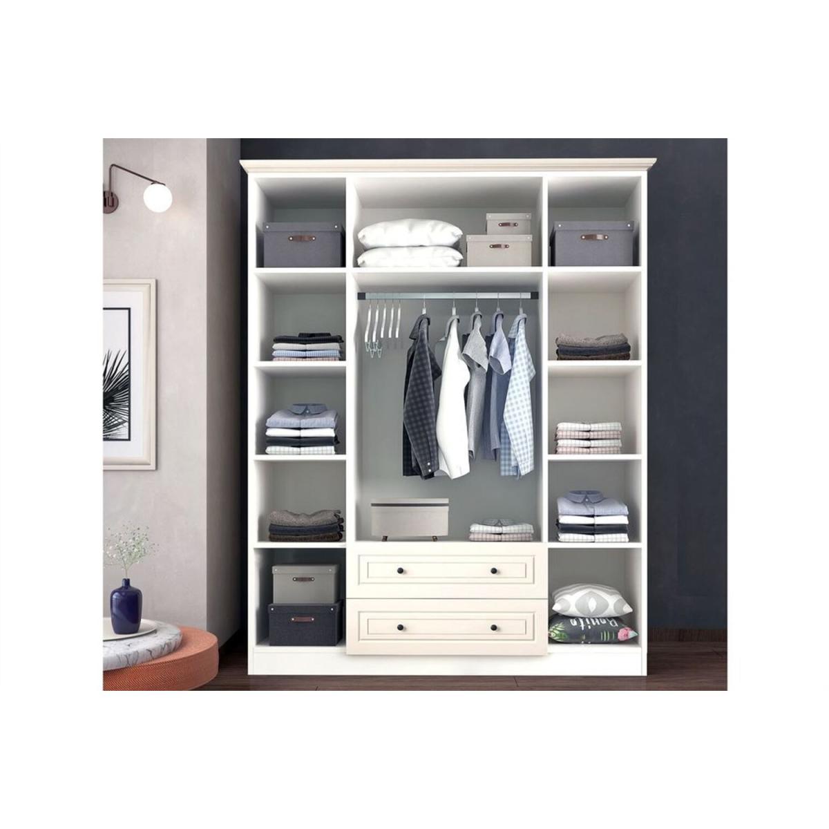 Olimpos 4 Doors and 2 Drawers Wardrobe - White – image 3