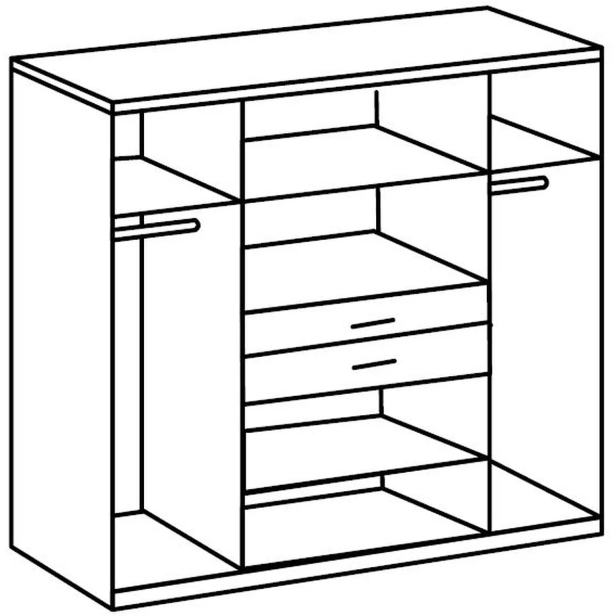 Denver planked oak And graphite 4 Door Wardrobe - Oak And Graphite – image 3