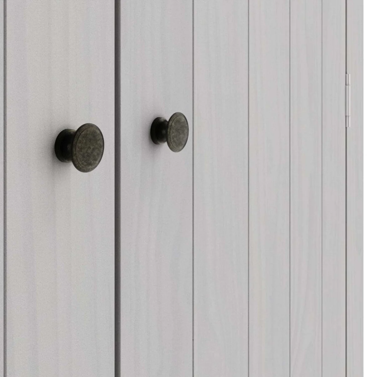 Tralee Washed Solid 2 Door Wardrobe - Grey – image 4