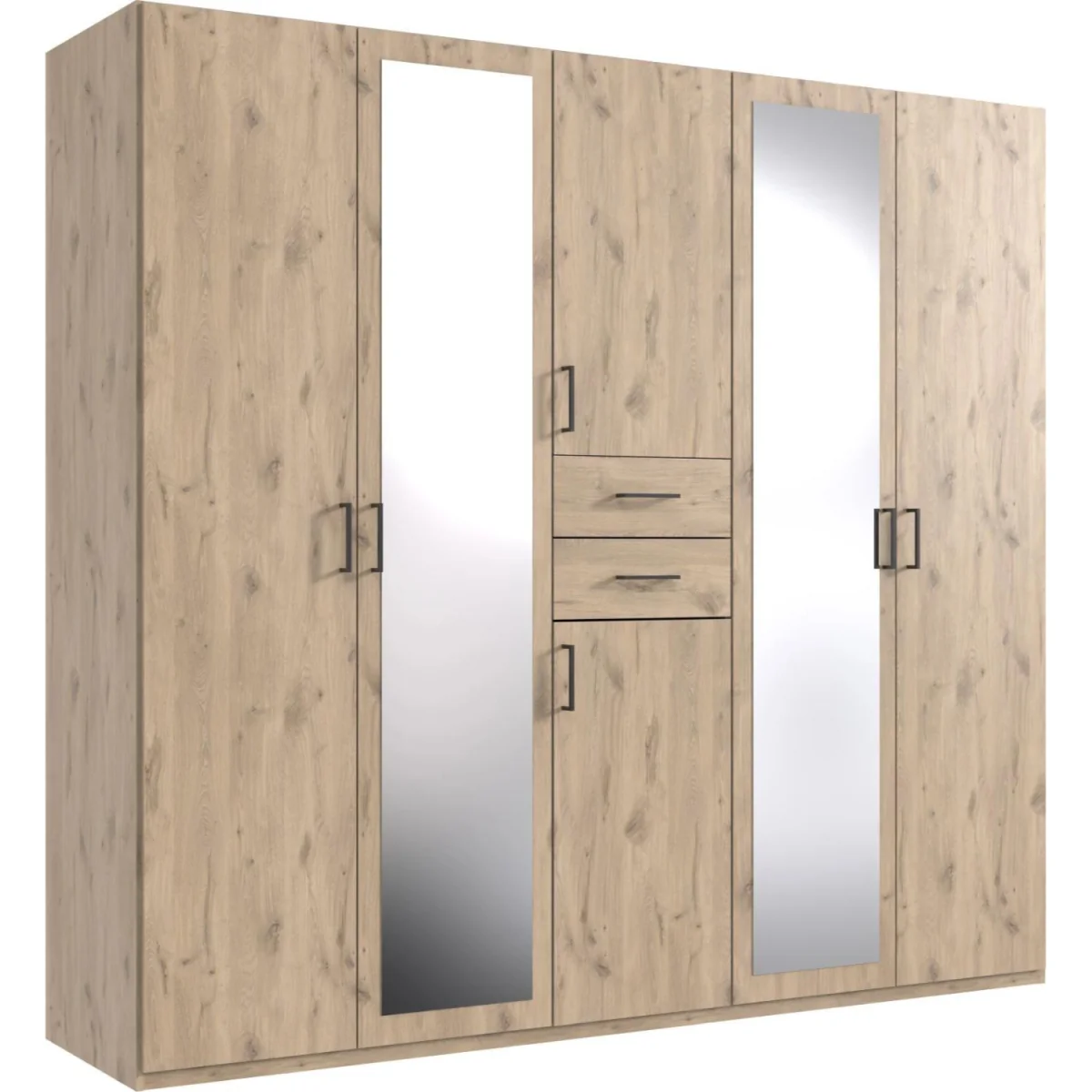 Dillingen Viking Oak 5 Door 225cm Wardrobe with Mirror - Oak – image 4