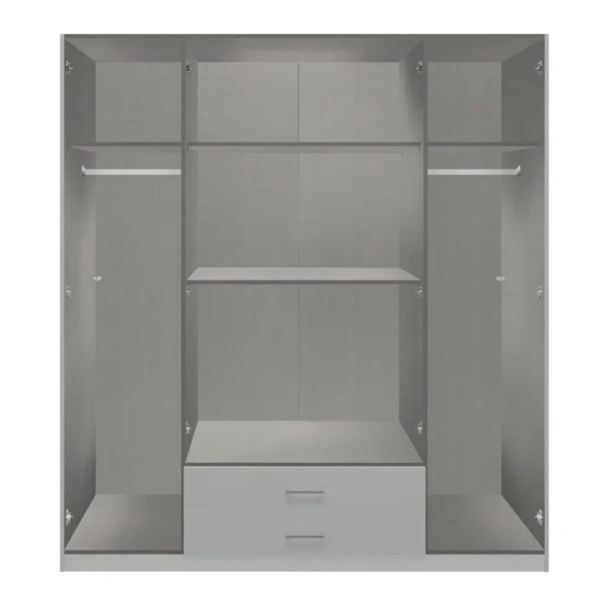 Nameer Graphite and Oak 4 Door 180cm Wardrobe - Grey – image 5
