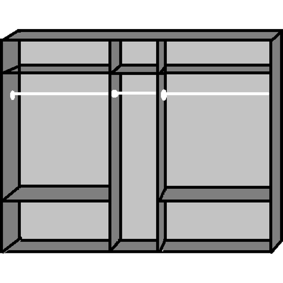 Chalet 5 Door 3 Mirror Oak Wardrobe - Oak – image 2