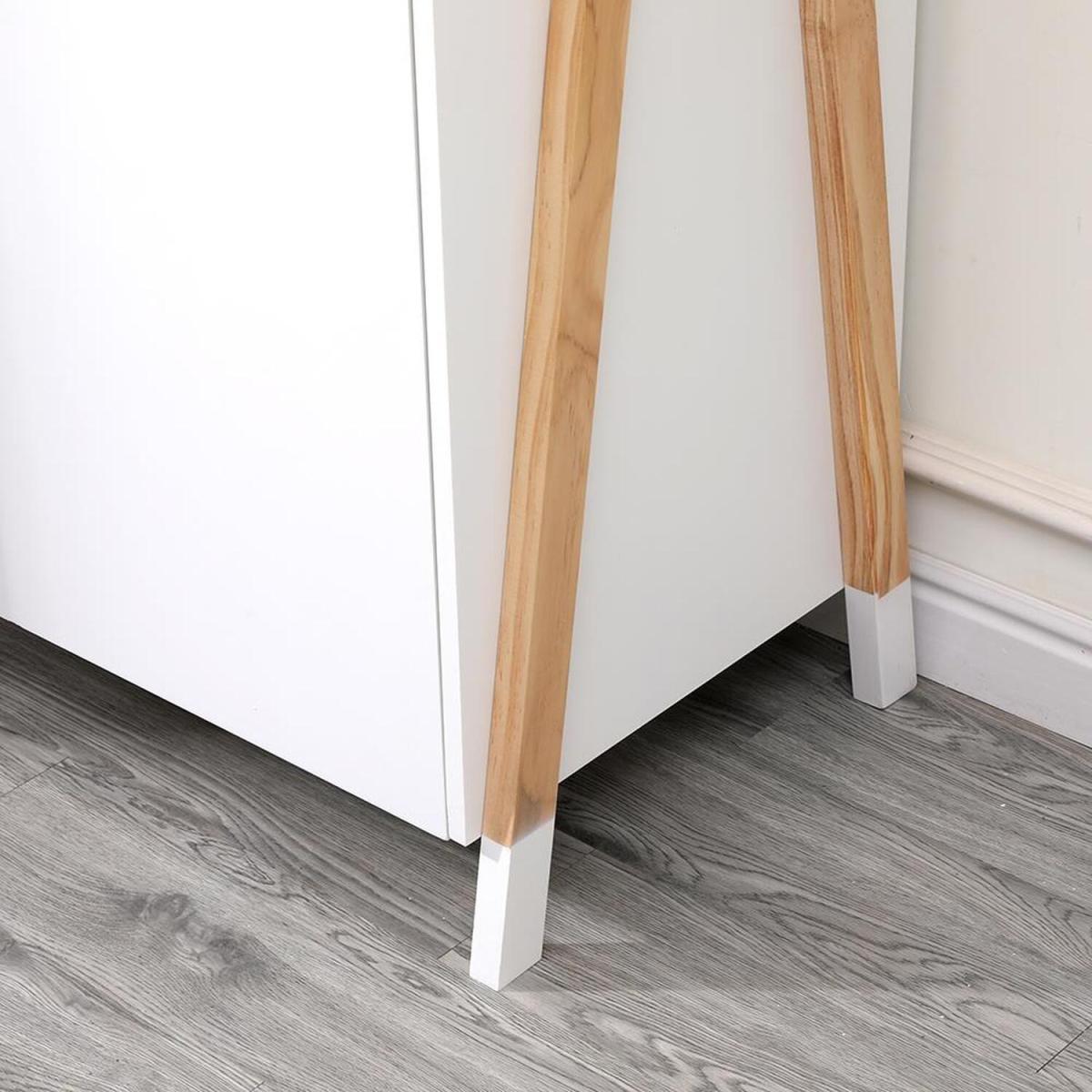 Tepee 2 Door Wardrobe Bedroom Storage Unit - White – image 8