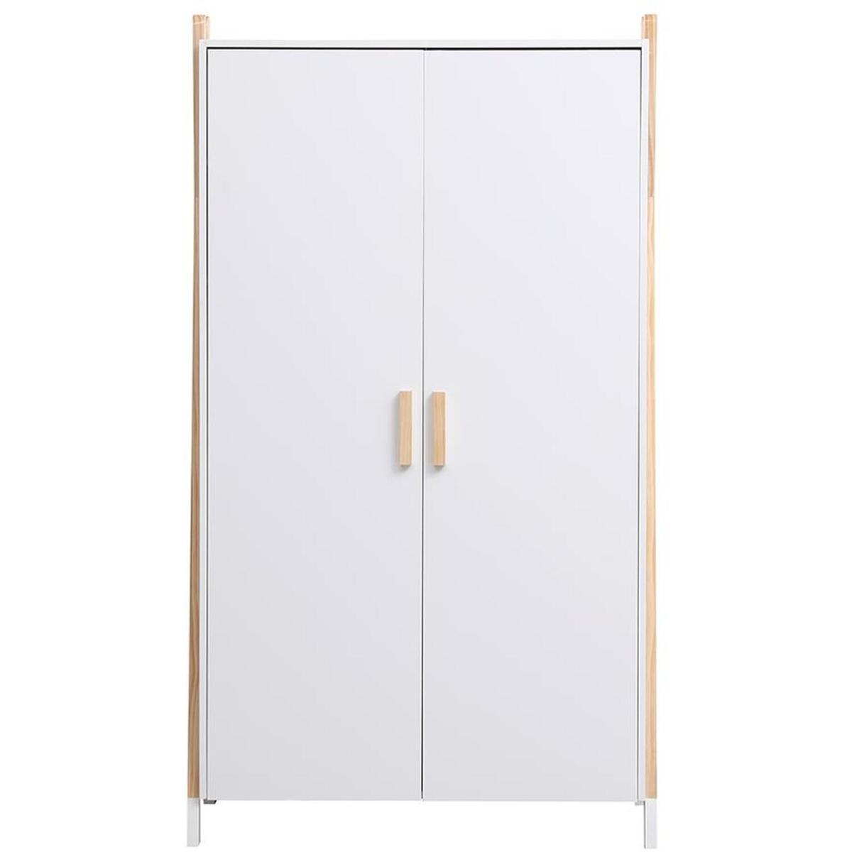 Tepee 2 Door Wardrobe Bedroom Storage Unit - White – image 10