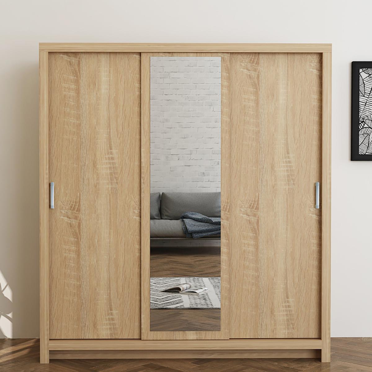 Abbot 3 Door Sliding Wardrobe With Mirror – image 4