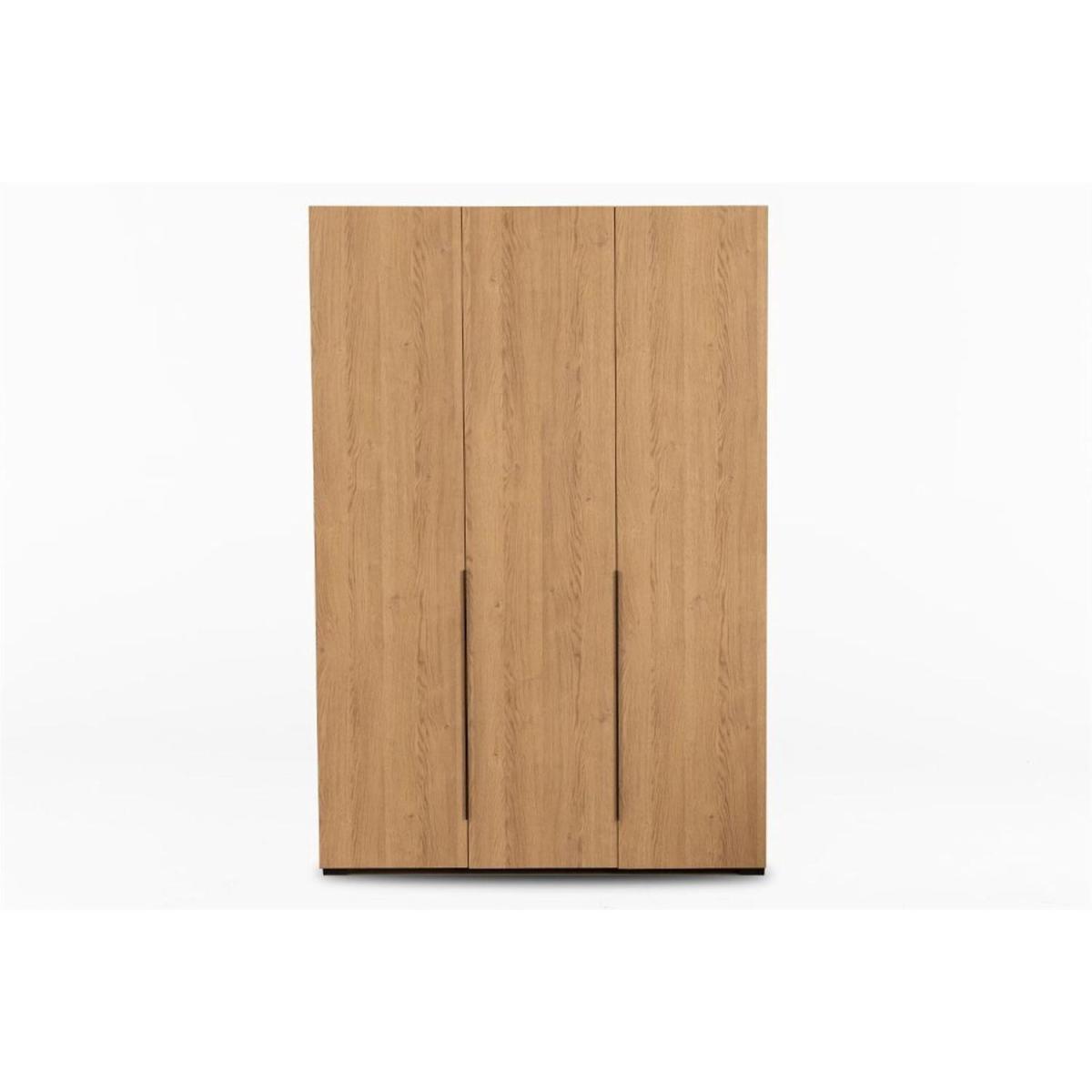 Luke 3 Door Wardrobe - Oak – image 5