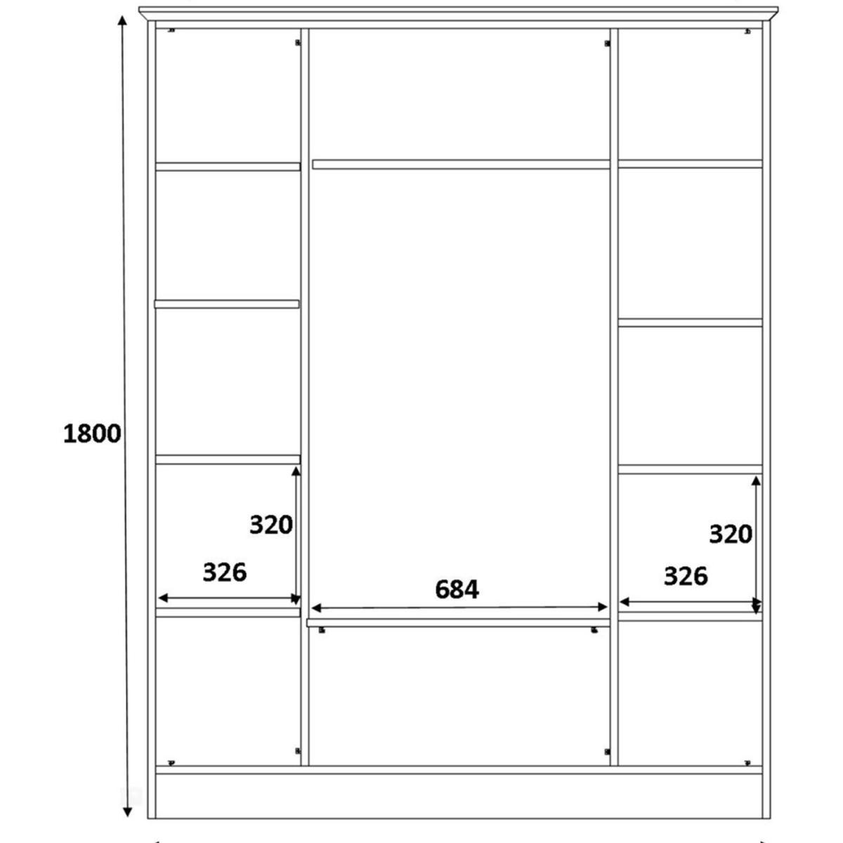CLEMENT 4 Door 2 Drawer Wardrobe - White – image 5