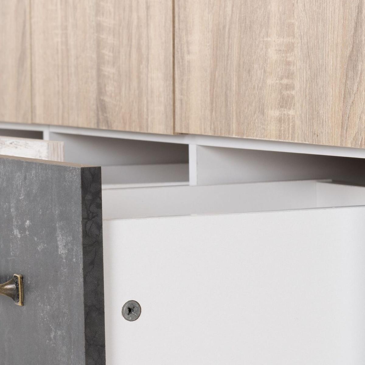 Nordic 4 Door 4 Drawer Wardrobe - White – image 5