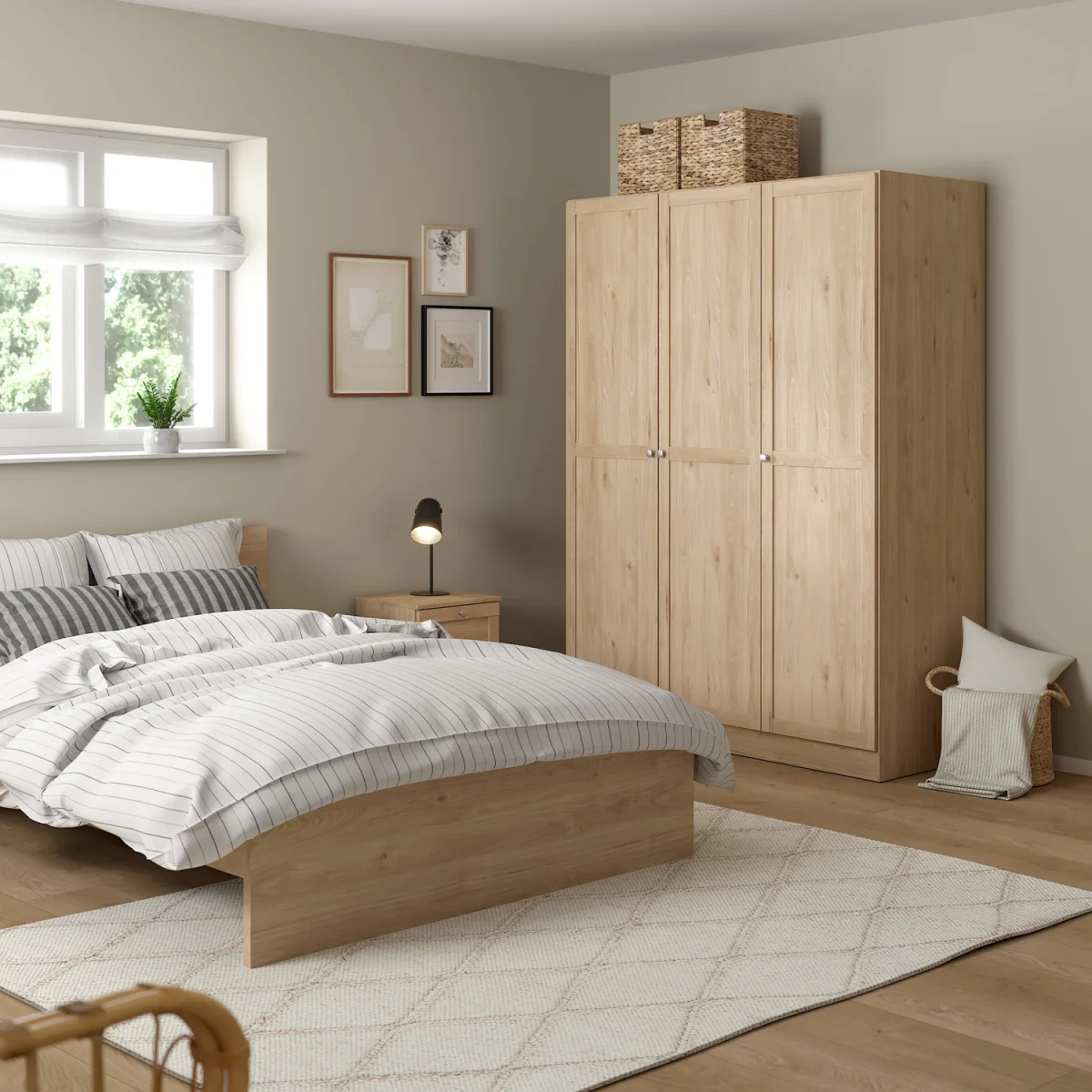 Brande Wardrobe 3 Doors - Jackson Hickory – image 8