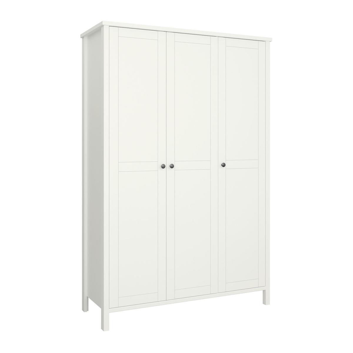 Tromso 3-Door Wardrobe - White – image 2