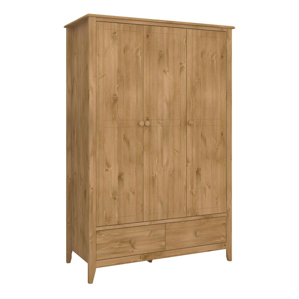 Heston 3-Door Wardrobe - Pine – image 2