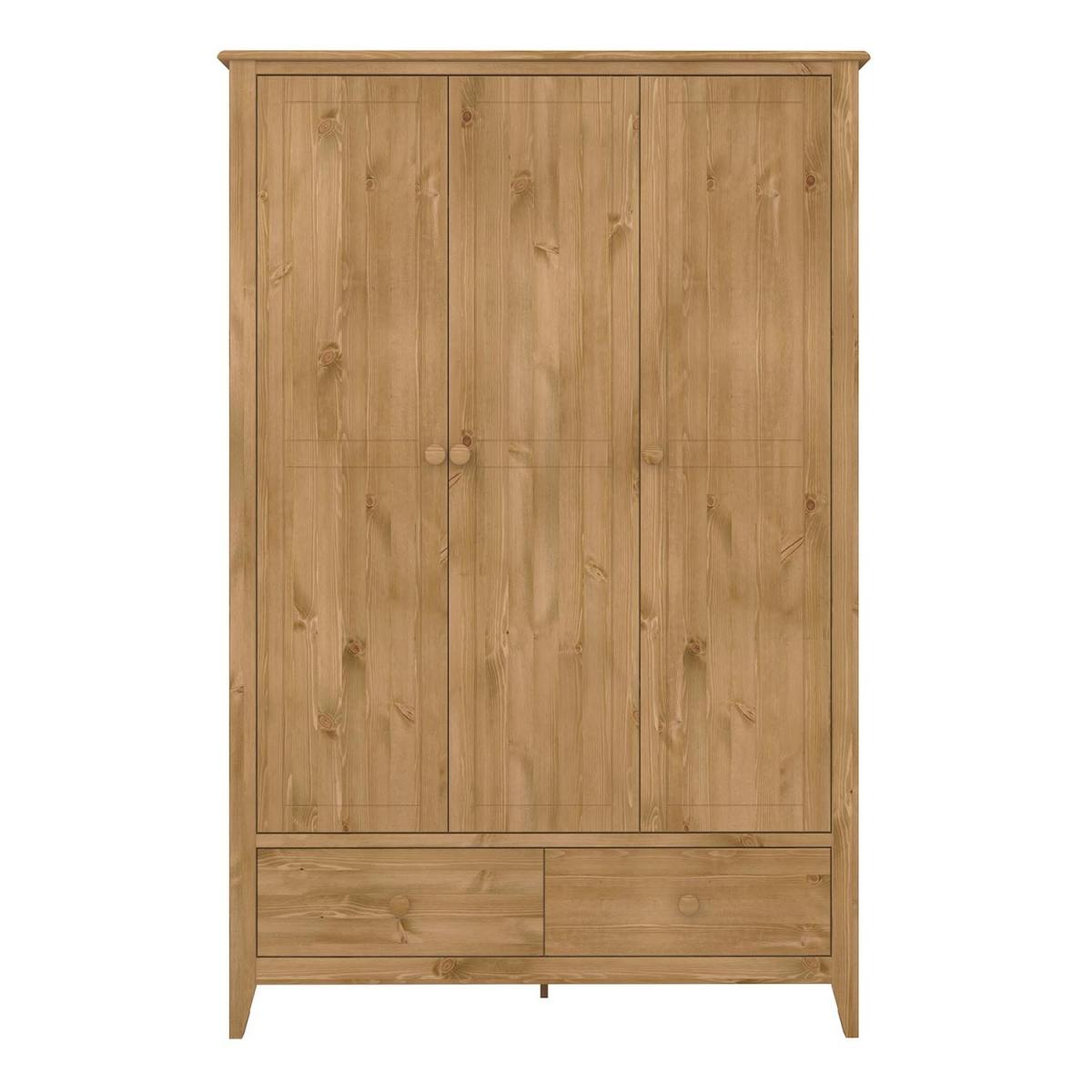 Heston 3-Door Wardrobe - Pine – image 3