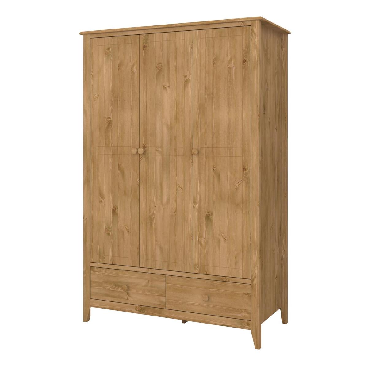Heston 3-Door Wardrobe - Pine – image 4