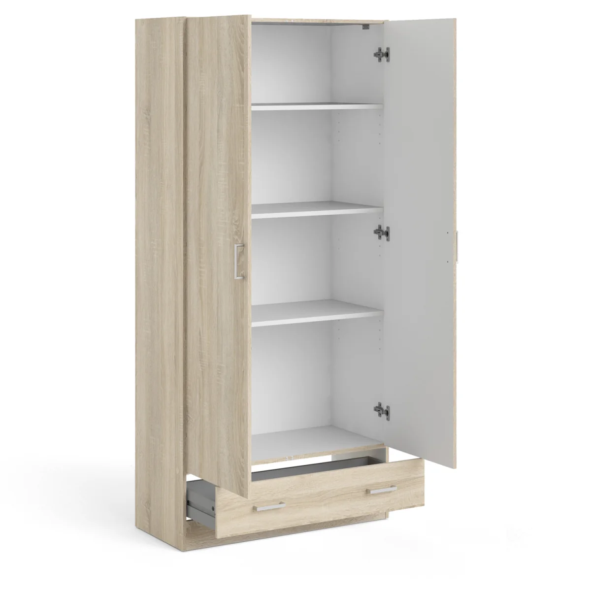 Space Wardrobe with 2 Doors + 1 Drawer - Oak – image 7