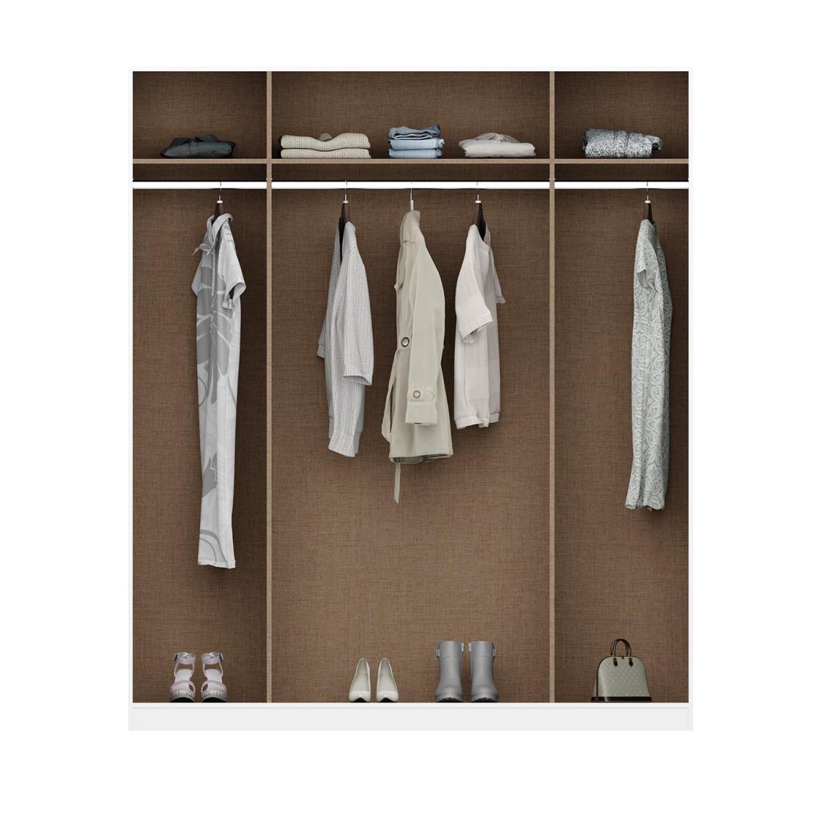 Rio Mirrored Wardrobe - Oak/Alpine White / 3 Door Wardrobe Mirrored – image 5