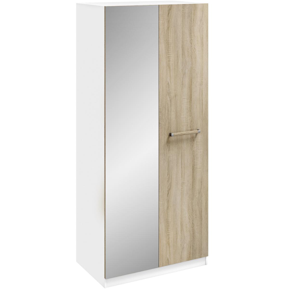 Rio Mirrored Wardrobe - Oak/Alpine White / 3 Door Wardrobe Mirrored – image 8