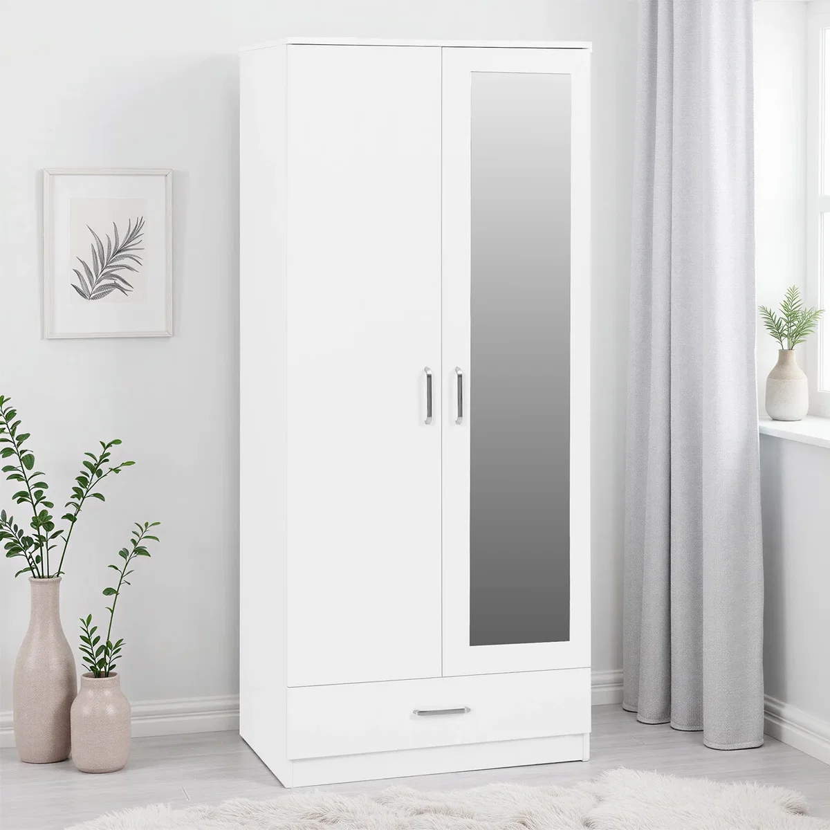 Seconique Dakota 2 Door 1 Drawer - White