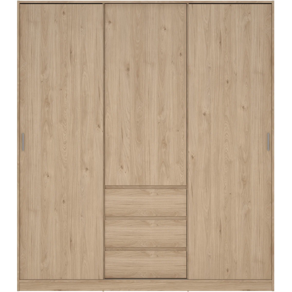 Naia Wardrobe with 2 Sliding Doors 1 Door 3 Drawers in Jackson Hickory Oak - Jackson Hickory Oak – image 2