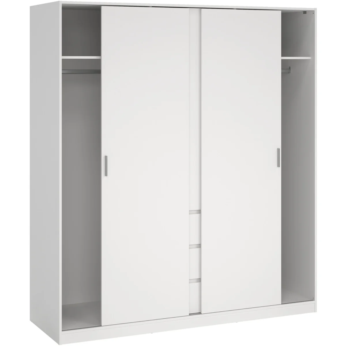 Naia Wardrobe with 2 Sliding Doors 1 Door 3 Drawers in Jackson Hickory Oak - Jackson Hickory Oak – image 10
