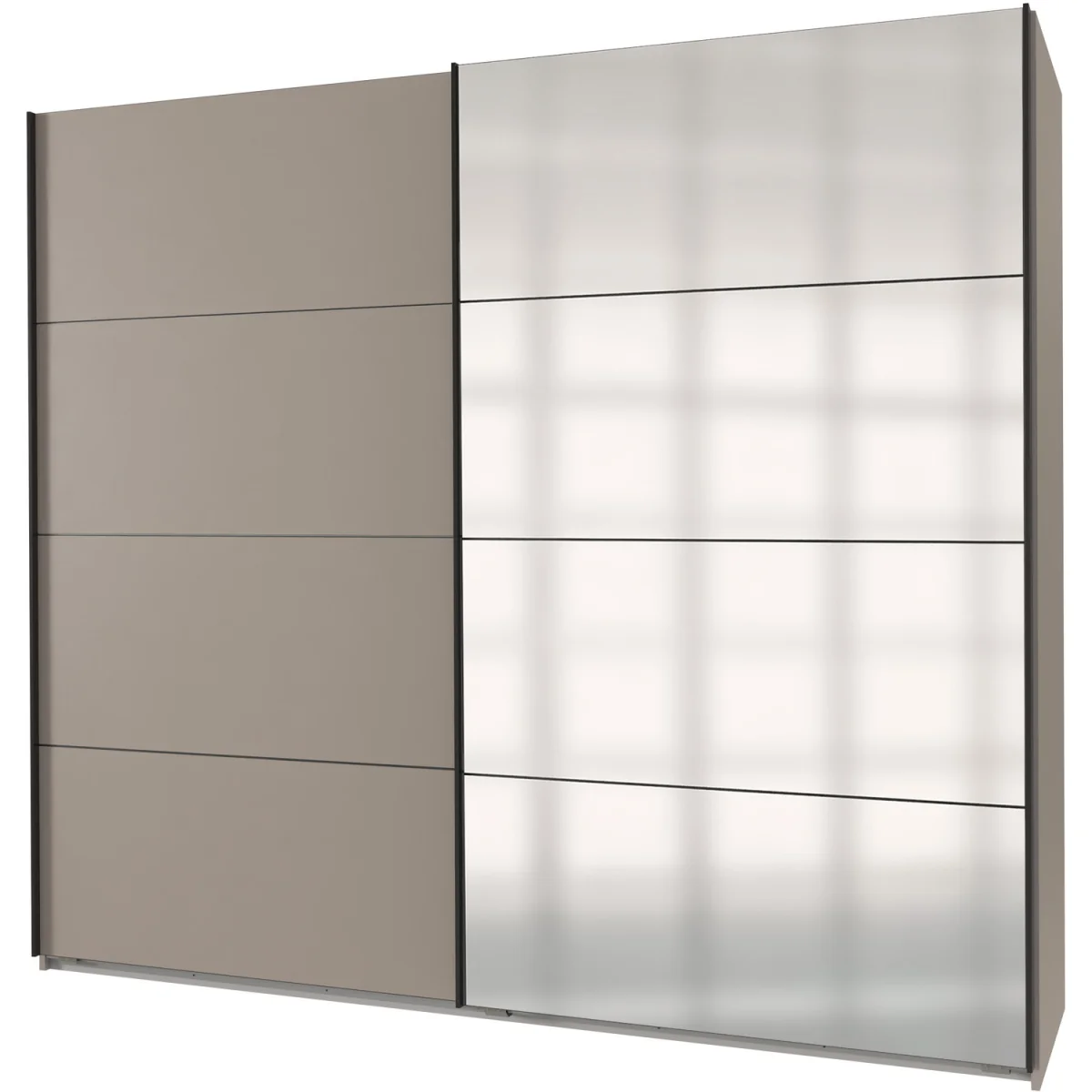 Ernie grey 225cm 2-door sliding wardrobe - Grey – image 3
