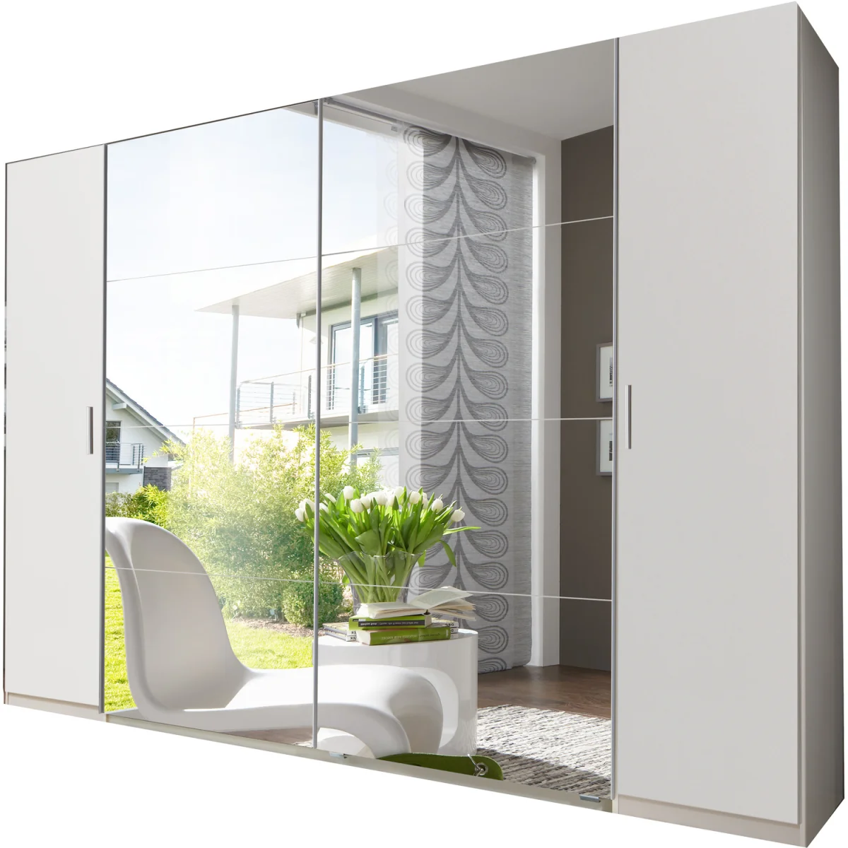 Lotto White 4 Door 272CM Wardrobe - White – image 2