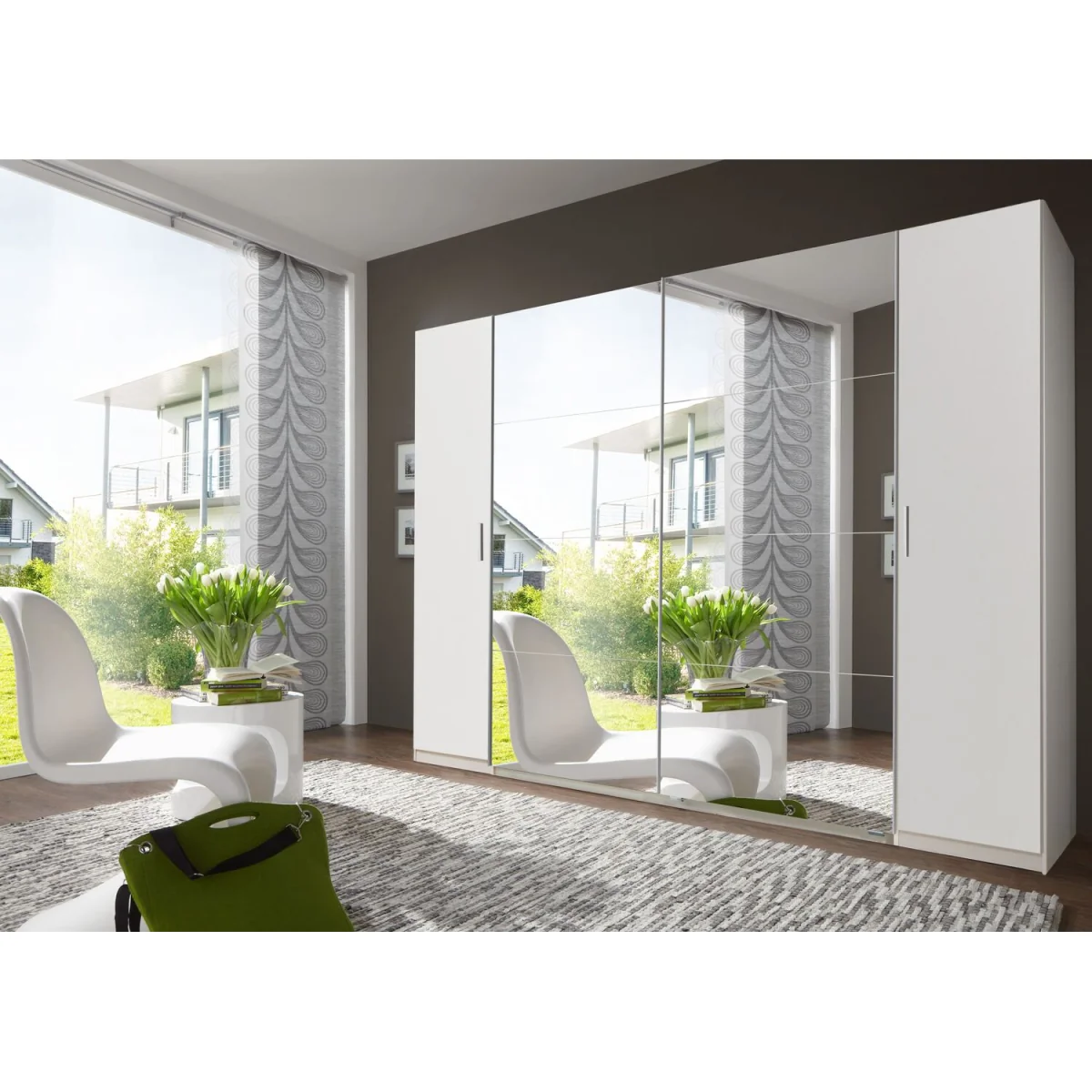 Lotto White 4 Door 272CM Wardrobe - White – image 4