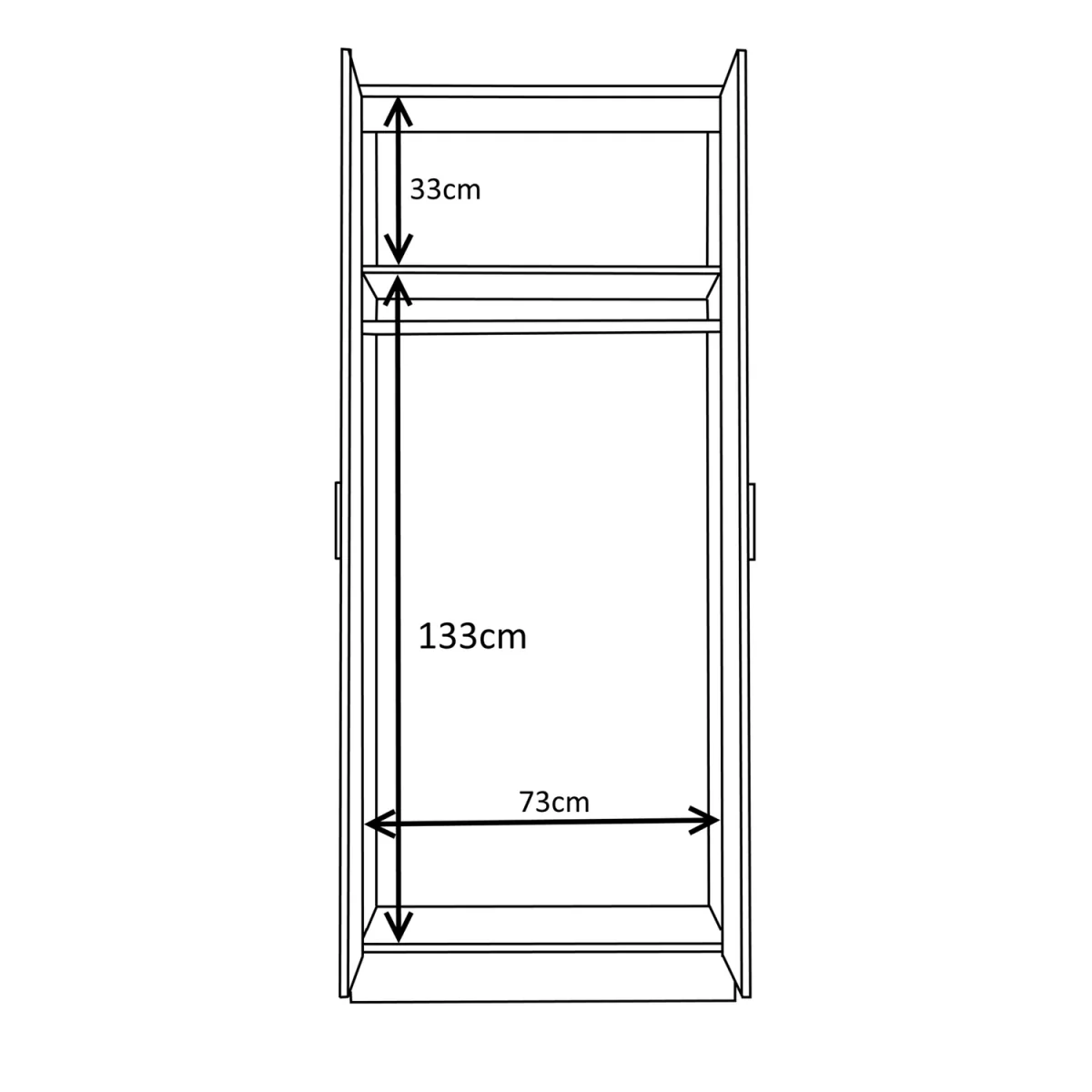 REFLECT Black Gloss Wardrobe Bundle - Corner + 2 Door - White Gloss / Matt White – image 11
