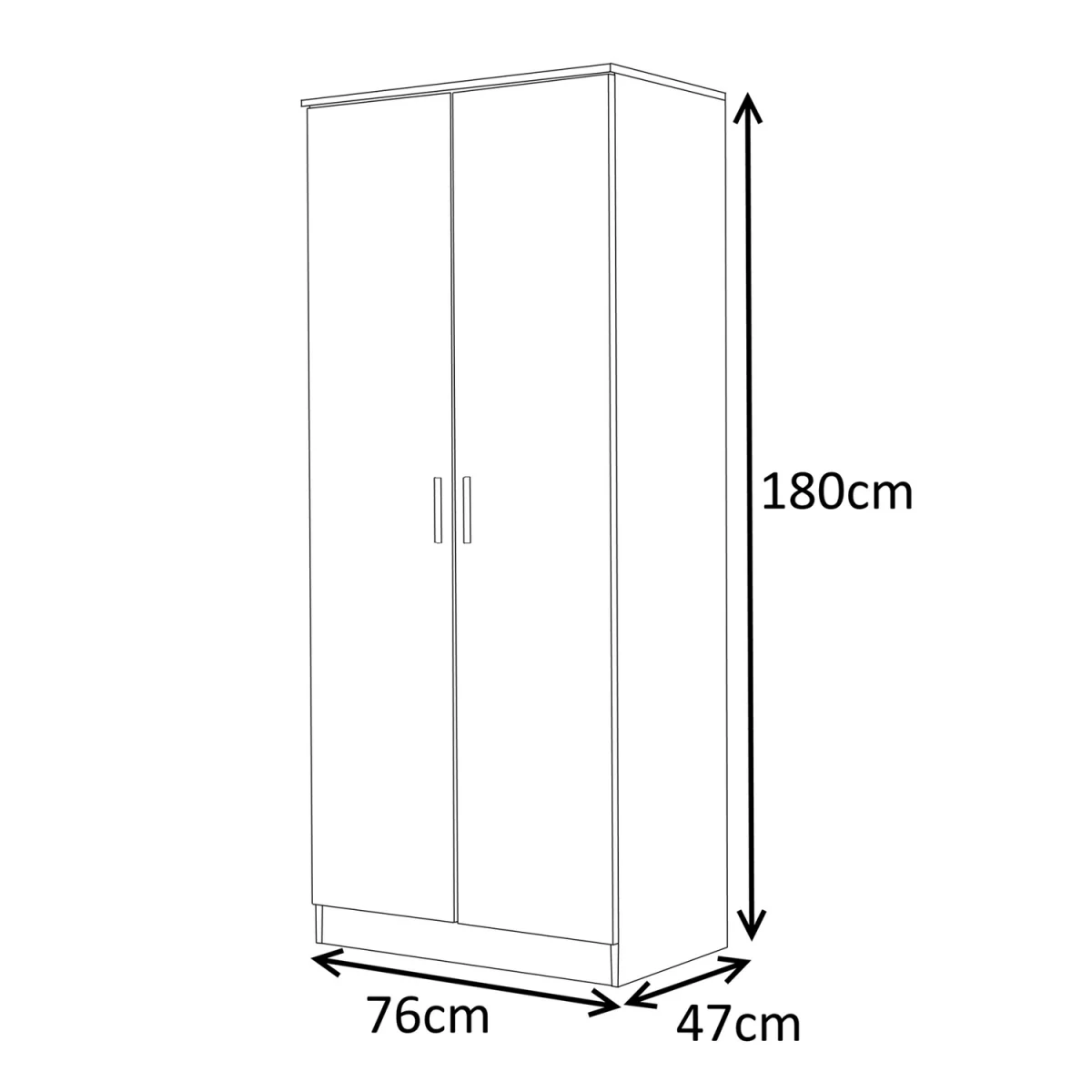 REFLECT Black Gloss Wardrobe Bundle - Corner + 2 Door - White Gloss / Matt White – image 10