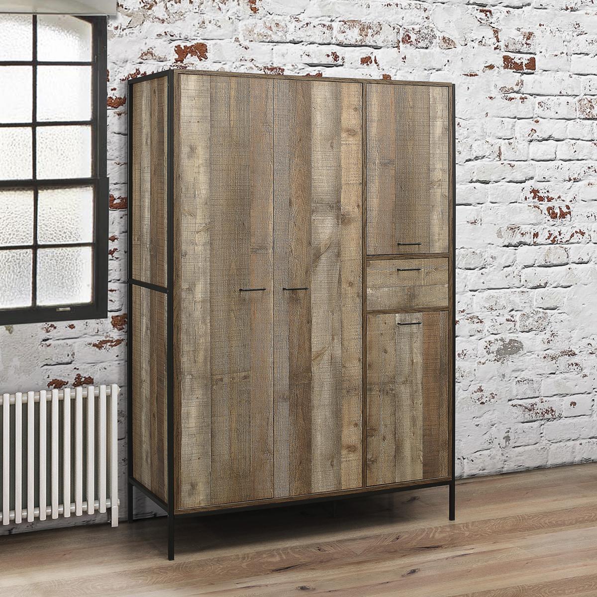 Urban Rustic 4 Drawer Wardrobe – image 4