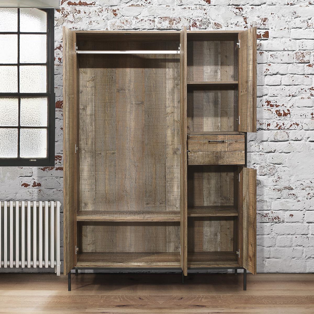 Urban Rustic 4 Drawer Wardrobe – image 5