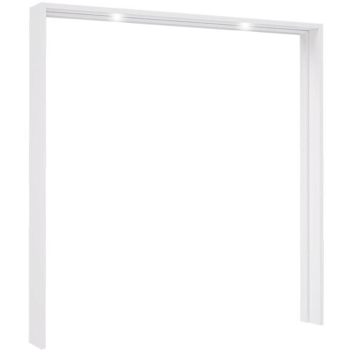 2 Door Mirrored Sliding Wardrobe With Passpartout Surround - White – image 4