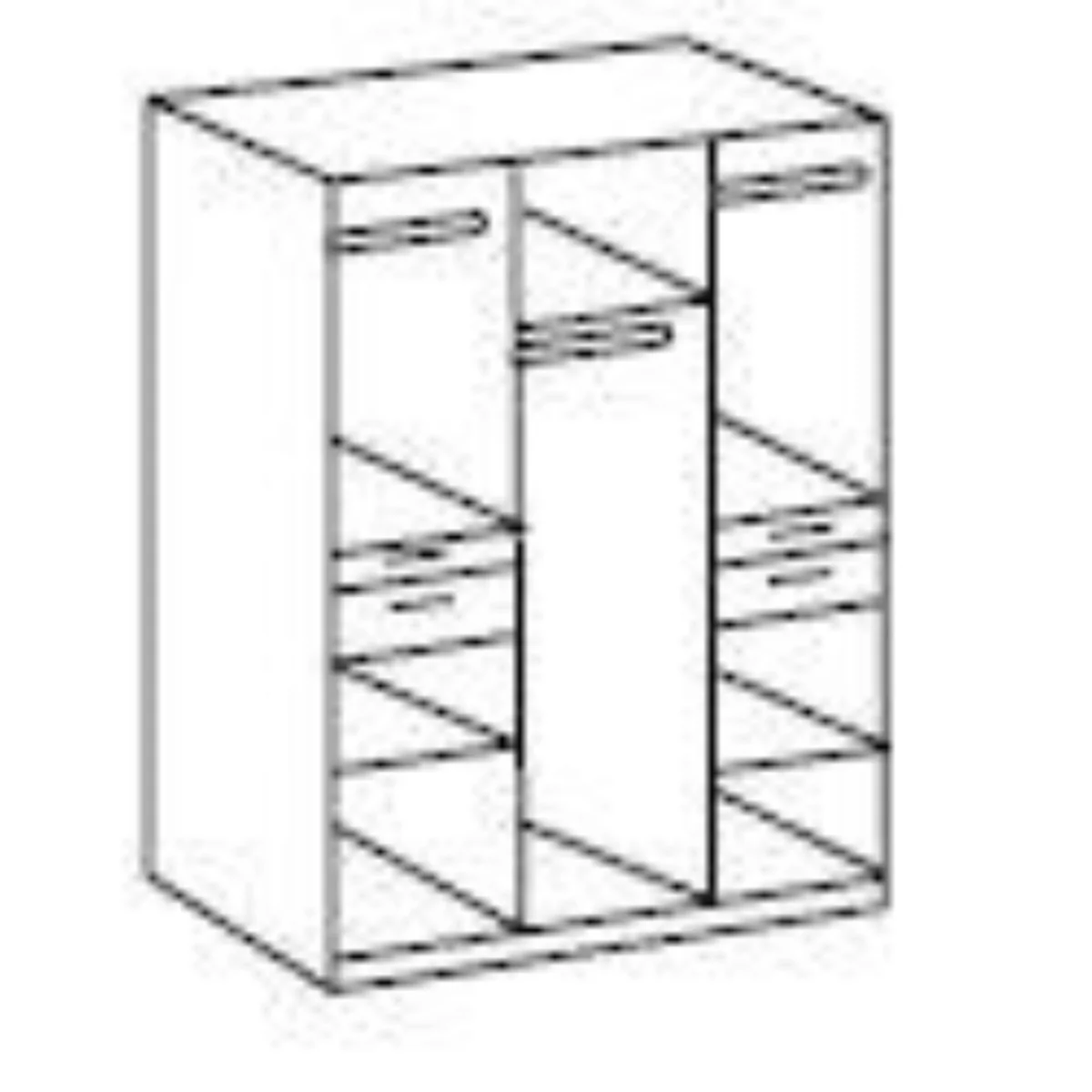 Koblenz Planked Oak and Graphite 3 Door 135cm Wardrobe with Mirror - Oak – image 4