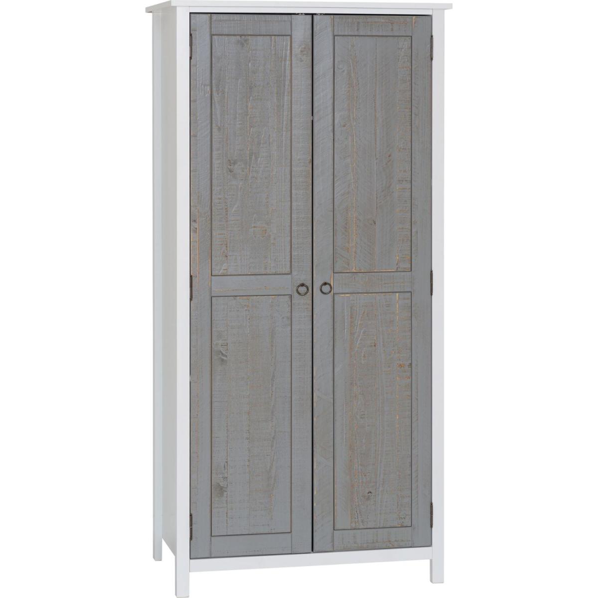 Vermont Wardrobe - 3 door Grey and White – image 2