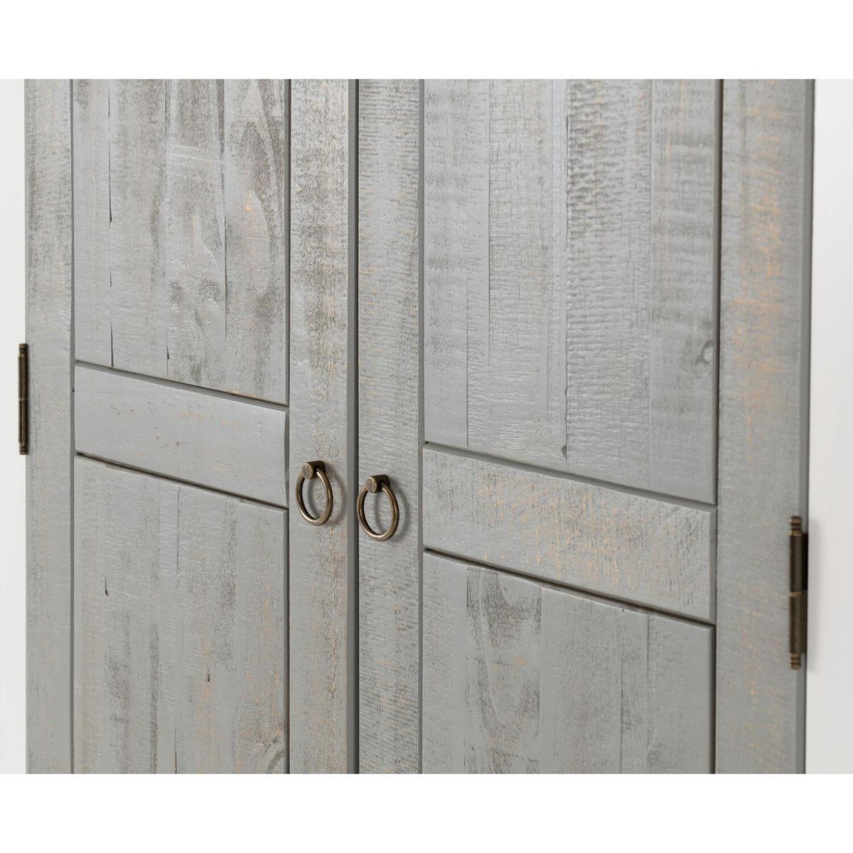 Vermont Wardrobe - 3 door Grey and White – image 5