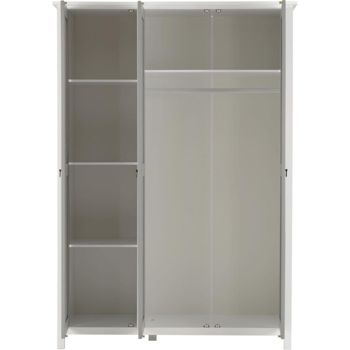 Vermont Wardrobe - 3 door Grey and White – image 9