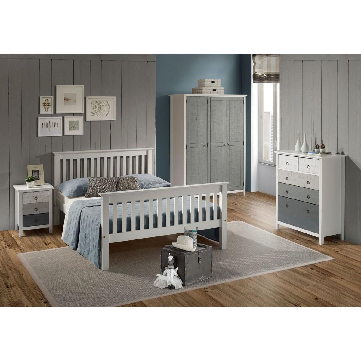 Vermont Wardrobe - 3 door Grey and White – image 10