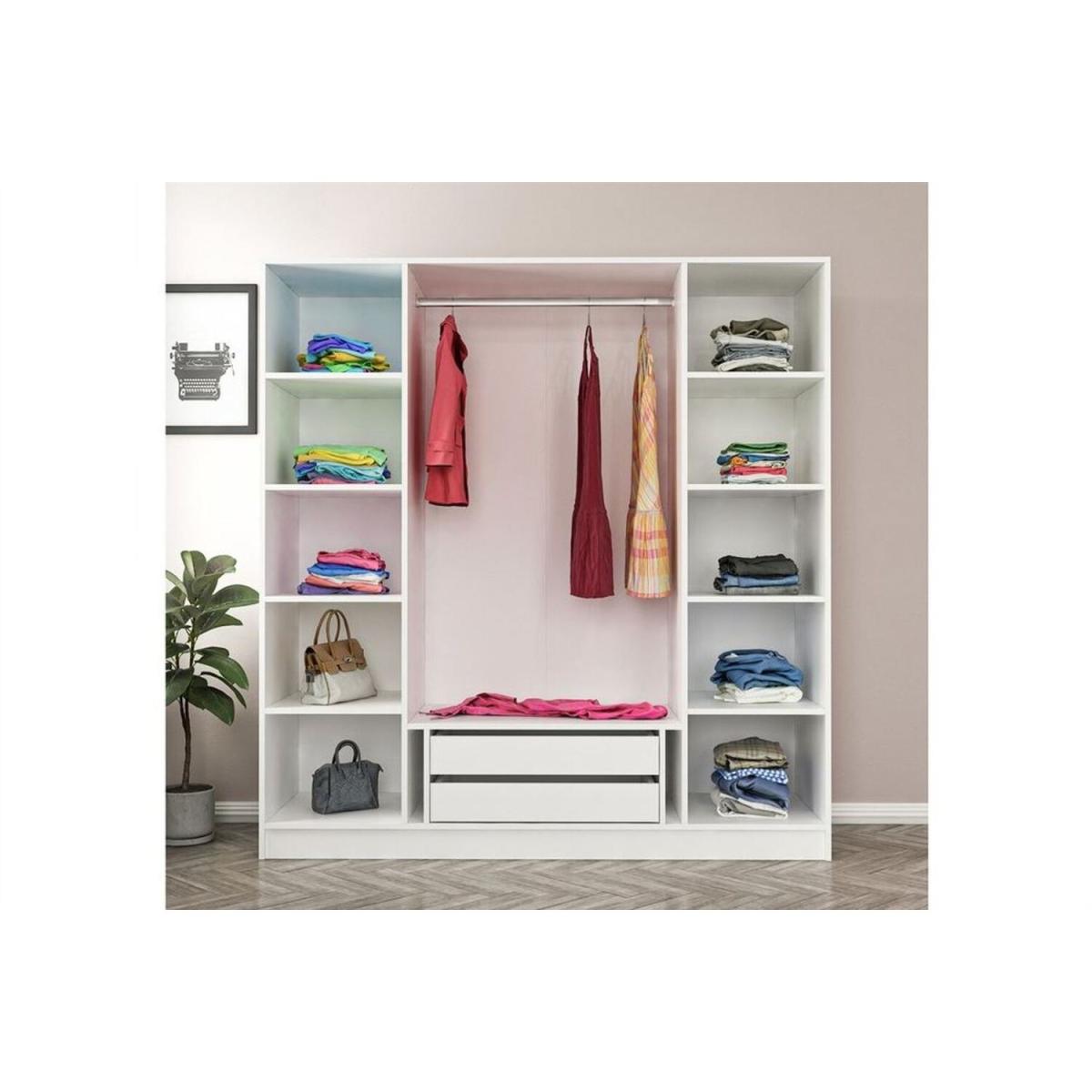 Kale Country 4 Doors Wardrobe white Frame with Mirror Doors - White – image 3