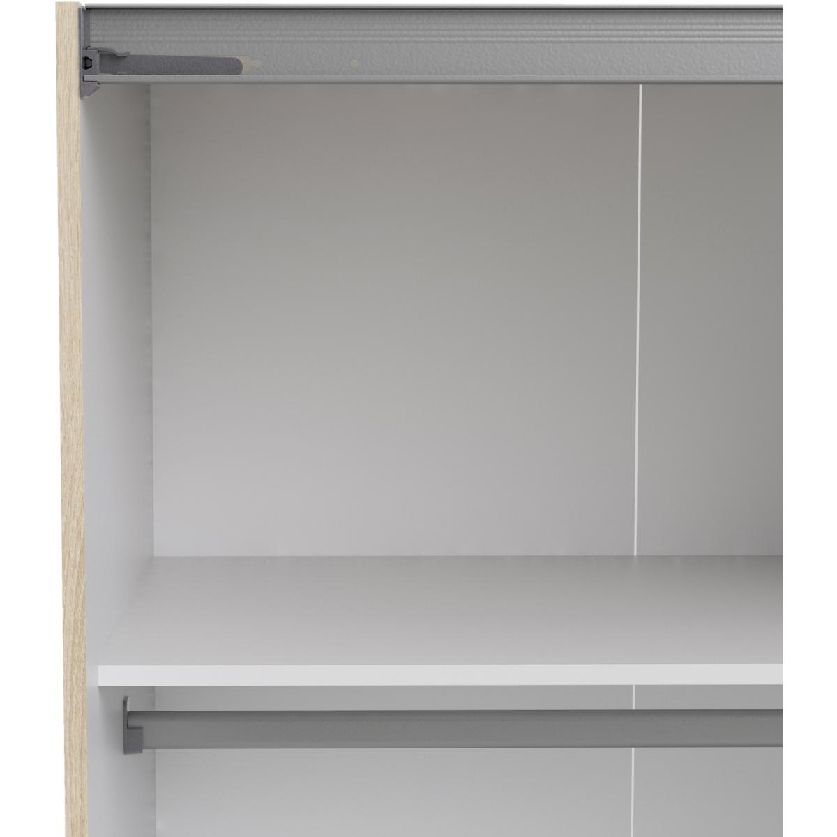 Valentino Sliding Wardrobe 180Cm with 2 Shelves - Oak – image 4