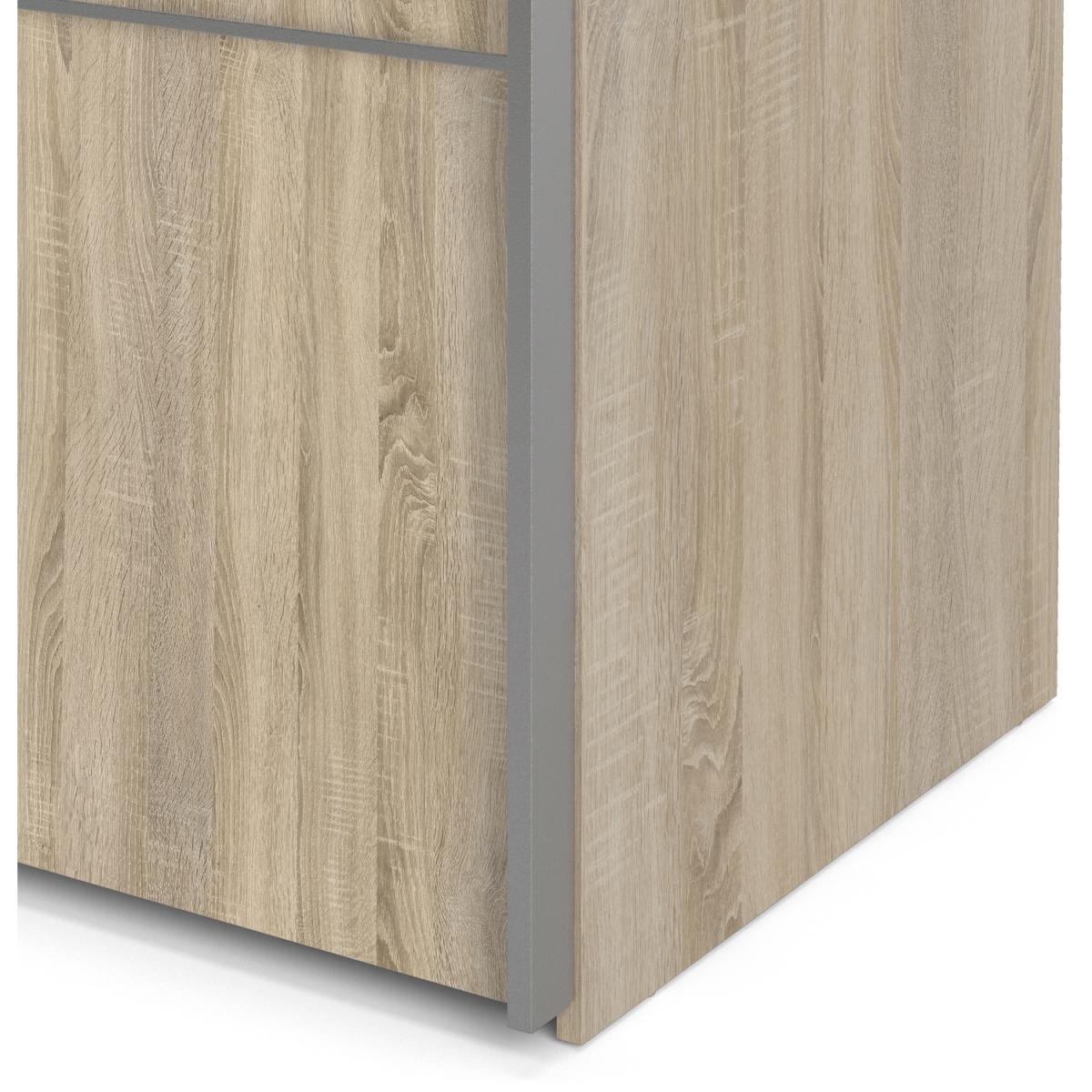Valentino Sliding Wardrobe 180Cm with 2 Shelves - Oak – image 5