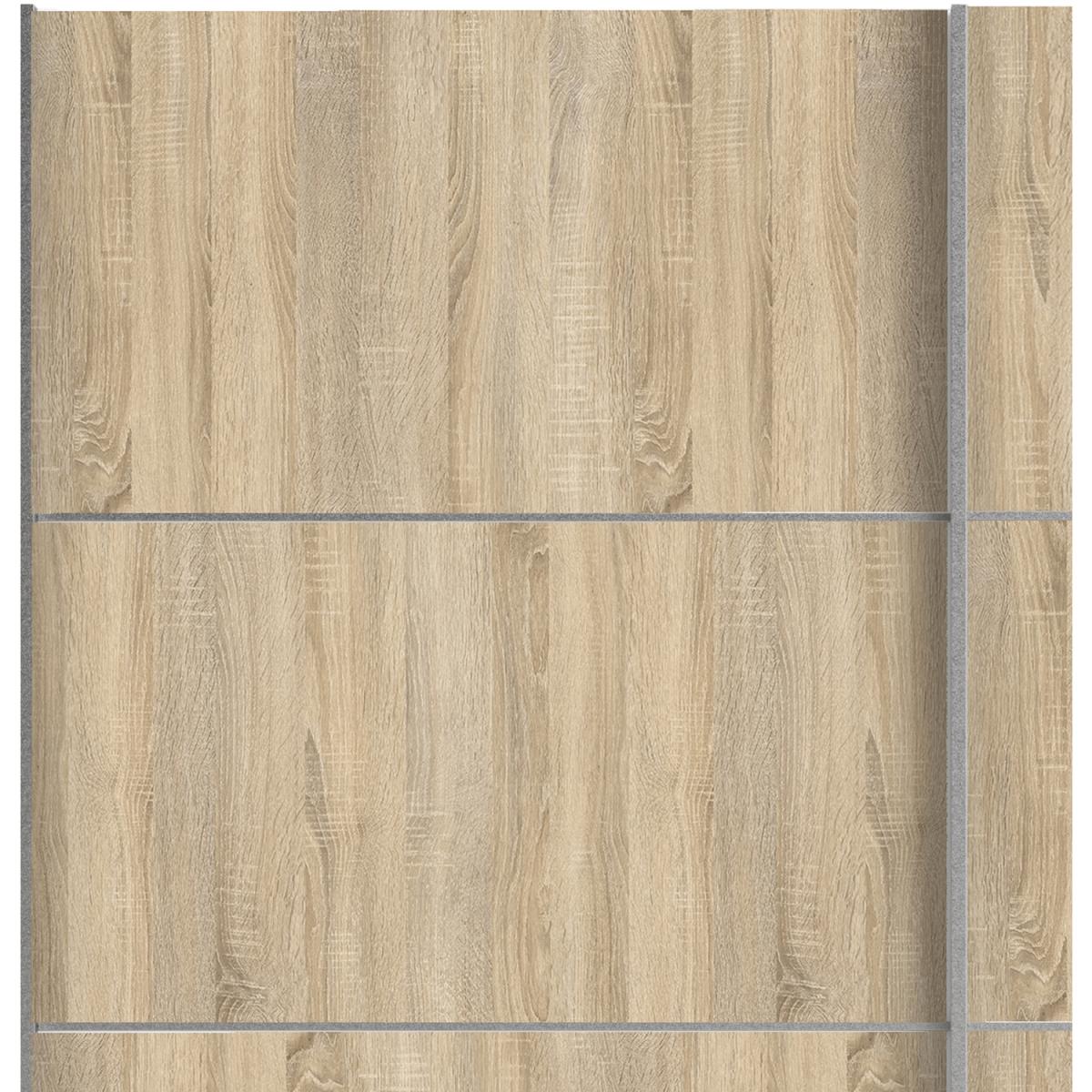 Valentino Sliding Wardrobe 180Cm with 2 Shelves - Oak – image 6