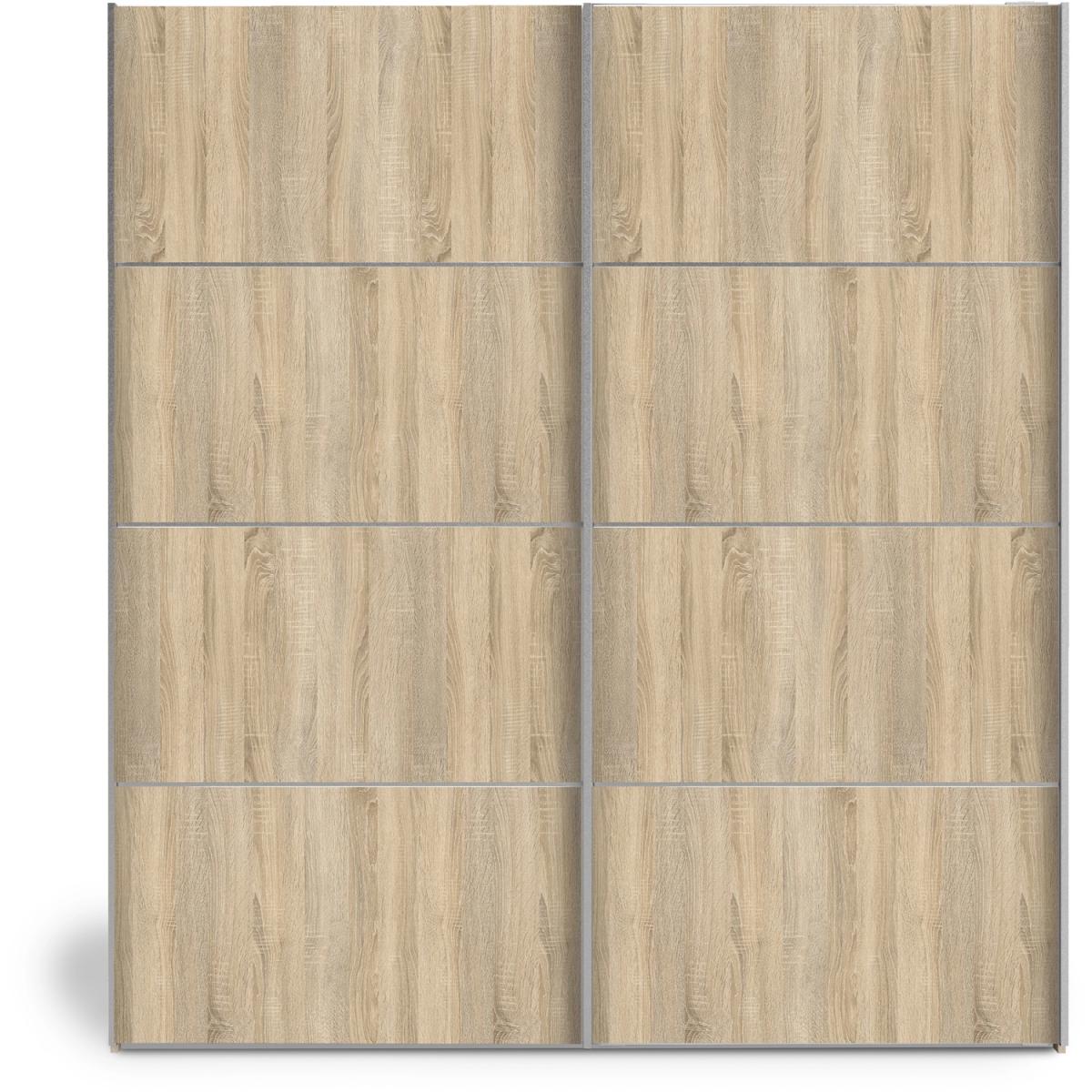 Valentino Sliding Wardrobe 180Cm with 2 Shelves - Oak – image 10