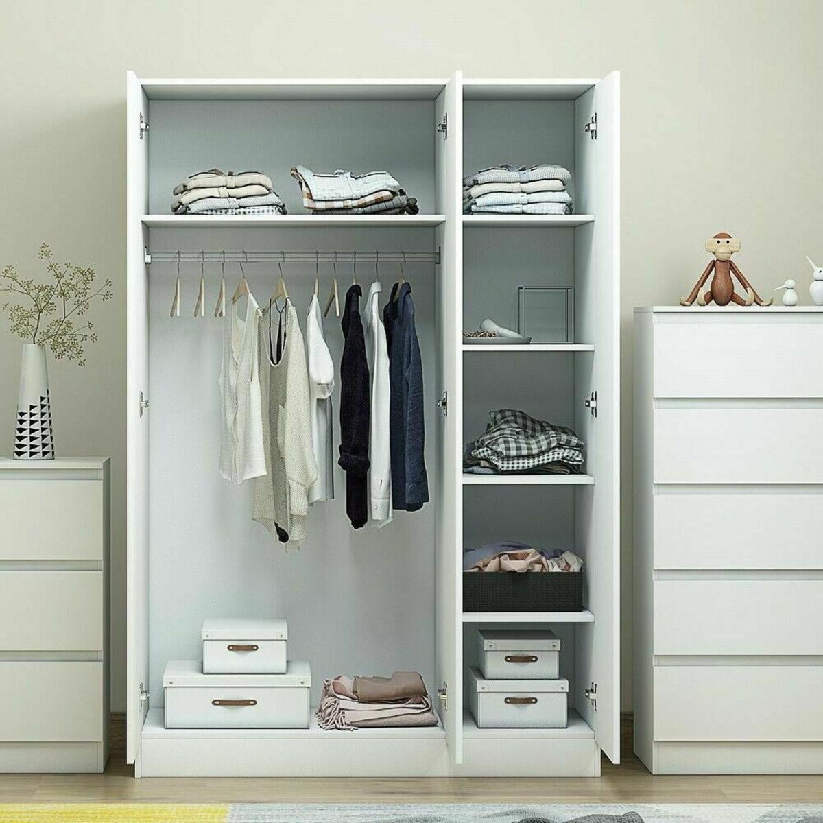 Carlton Wardrobe 3 door Matt White - Matt White – image 2