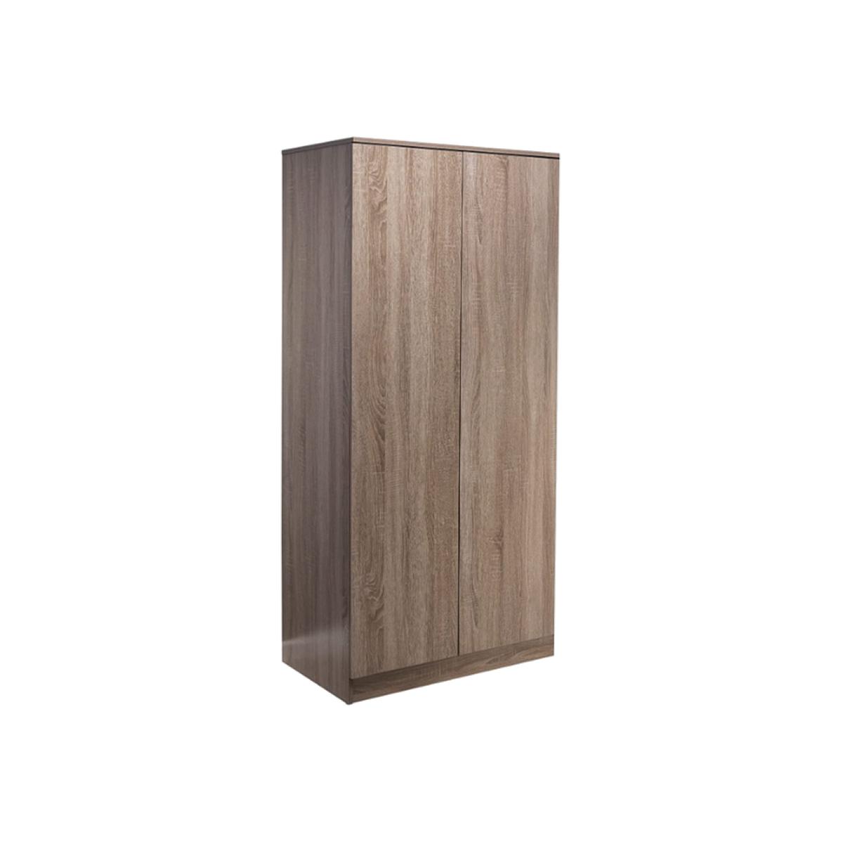 Rustic Oak 2 Door Push to Open Soft Close Wardrobe - Modern Furniture - Rustic Oak